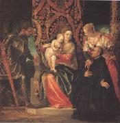 VERONESE (Paolo Caliari) The Virgin and Child with Saints Justin and George and a Benedictine (mk05) Spain oil painting artist